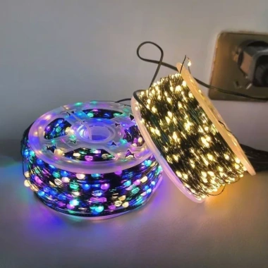 Đèn Led Hạt Gạo 50m/100m Dây Kẽm Xanh Lá Remote Quấn Trang Trí Cây Thông Sân Vườn 159k Đèn Led Hạt Gạo 50m/100m Dây Kẽm Xanh Lá Remote Quấn Trang Trí Cây Thông Sân Vườn 159k