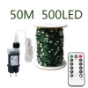 Đèn Led hạt gạo dây đồng xanh lá kèm remote dây led nháy quấn trang trí cây đào, mai, quất cho Tết Noel 128k 7