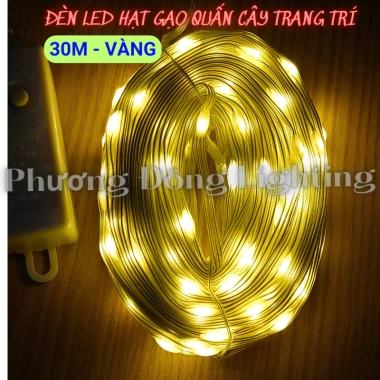 Đèn LED hạt gạo quấn cây 10-90m - Độ sáng cao, linh hoạt, giá chỉ 50.000 VND