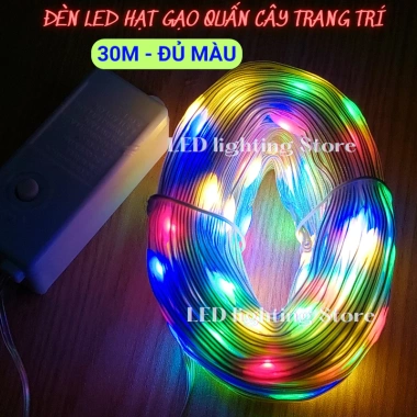 Đèn LED hạt gạo quấn cây 10-90m - Độ sáng cao, linh hoạt, giá chỉ 50.000 VND