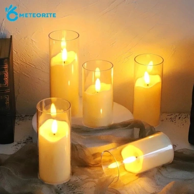 Đèn LED hình cốc nến acrylic chạy bằng pin, trang trí DIY, giá chỉ 15.197 VND