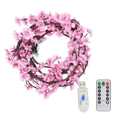 Đèn LED hoa anh đào dán tường NT48 48 bông nhấp nháy, ánh sáng lung linh, decor nhà cửa 169k 10