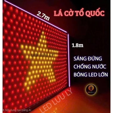 Đèn LED Lá Cờ Việt Nam 2,7x1,8m Trang trí Tết, Cờ Tổ Quốc, Bảo hành 24 tháng, 259.000đ 2 Đèn LED Lá Cờ Việt Nam 2,7x1,8m Trang trí Tết, Cờ Tổ Quốc, Bảo hành 24 tháng, 259.000đ 2