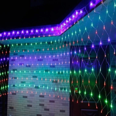Đèn LED lưới mắt cáo chống nước nhiều màu – Trang trí lễ hội, nhà hàng, chỉ 99.000₫