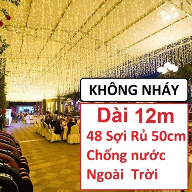 Đèn LED mành thả rủ 6-16m - Sợi trang trí sảnh, ban công, ngoài trời, Giá 89.000₫