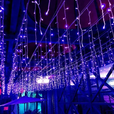 Đèn LED mành thả rũ 6m 24 sợi - Chống thấm, không nhấp nháy, sân vườn, giảm 21%