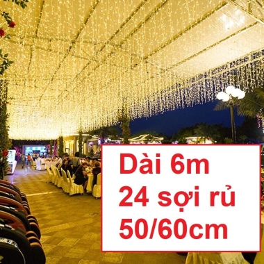Đèn LED mành thả rủ – Trang trí sảnh, ban công, ngoài trời, giá ưu đãi 129k 9