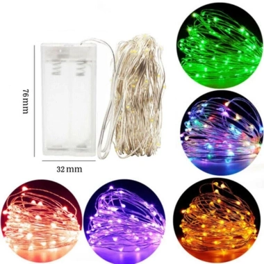 Đèn LED Mini Chạy Bằng Pin 20/50/100 Đèn Dây Đồng Cổ Tích Giá Tiết Kiệm 3