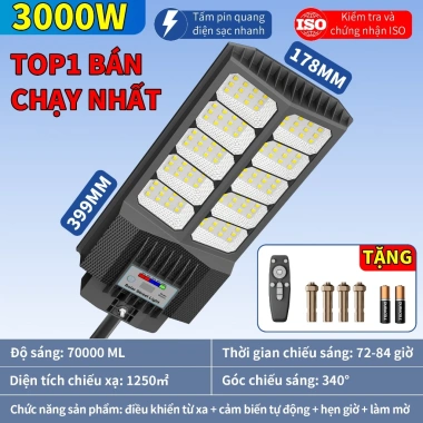Đèn LED năng lượng mặt trời 10.000-20.000W IP67 sân vườn – Chỉ 800.000₫