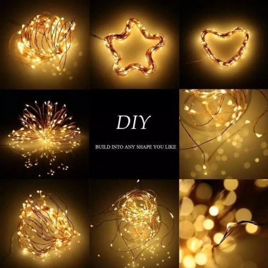 Đèn LED năng lượng mặt trời 12m 100LED, 8 chế độ, chịu nước - Fairy Lights cho vườn, Giáng sinh, Năm mới, quà tặng 3