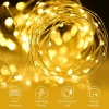 Đèn LED năng lượng mặt trời 12m 100LED, 8 chế độ, chịu nước - Fairy Lights cho vườn, Giáng sinh, Năm mới, quà tặng 7