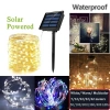 Đèn LED năng lượng mặt trời 12m 100LED, 8 chế độ, chịu nước - Fairy Lights cho vườn, Giáng sinh, Năm mới, quà tặng 8