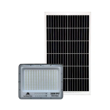 Đèn LED năng lượng mặt trời 200W-400W (5.054) chống chói, tiết kiệm điện, dễ lắp đặt, giá ưu đãi 859.000₫