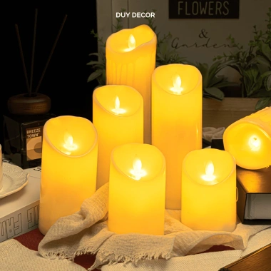 Đèn LED nến pin 12.000đ – Đèn nến điện tử tim lắc lung linh, decor phòng, tặng kèm pin