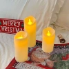 Đèn LED nến pin 12.000đ – Đèn nến điện tử tim lắc lung linh, decor phòng, tặng kèm pin 3