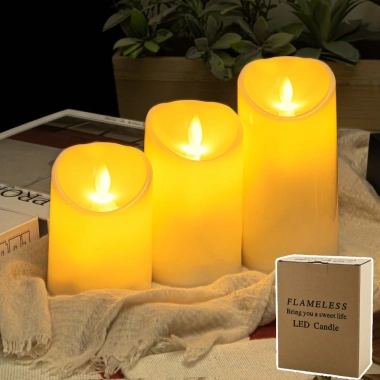 Đèn LED nến pin 12.000đ – Đèn nến điện tử tim lắc lung linh, decor phòng, tặng kèm pin