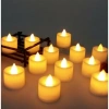 Đèn LED nến pin 12.000đ – Đèn nến điện tử tim lắc lung linh, decor phòng, tặng kèm pin 10