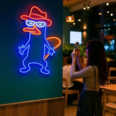 Đèn LED Neon Agent Perry treo tường - Nhiều mẫu, kèm nguồn & miếng dán - Giá ưu đãi 329k