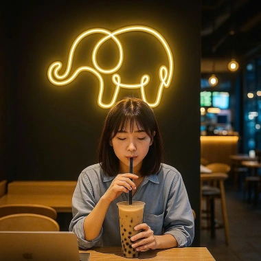 Đèn LED Neon Bản Đồng Treo Tường - Nhiều Mẫu, Kèm Nguồn & Miếng Dán, Giá 65.000₫