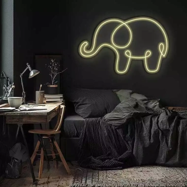 Đèn LED Neon Bản Đồng Treo Tường - Nhiều Mẫu, Kèm Nguồn & Miếng Dán, Giá 65.000₫