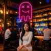 Đèn LED Neon Biểu Tượng Cảm Xúc Ma Treo Tường - Nhiều Mẫu, Kèm Nguồn và Miếng Dán, Giá 70.000₫