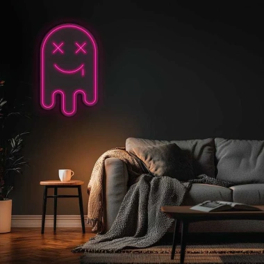 Đèn LED Neon Biểu Tượng Cảm Xúc Ma Treo Tường - Nhiều Mẫu, Kèm Nguồn và Miếng Dán, Giá 70.000₫