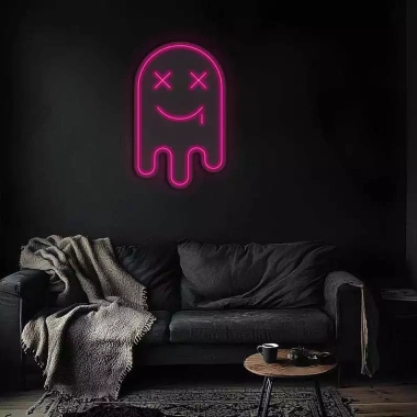Đèn LED Neon Biểu Tượng Cảm Xúc Ma Treo Tường - Nhiều Mẫu, Kèm Nguồn và Miếng Dán, Giá 70.000₫