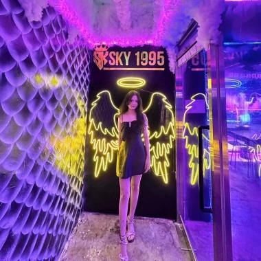 Đèn LED Neon Cánh Thiên Thần 80x30 cm - Nhiều màu, Trang trí quán ăn, bar, tiệc sinh nhật - Giá ưu đãi 1.5 triệu