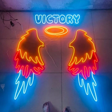 Đèn LED Neon Cánh Thiên Thần 80x30 cm - Nhiều màu, Trang trí quán ăn, bar, tiệc sinh nhật - Giá ưu đãi 1.5 triệu