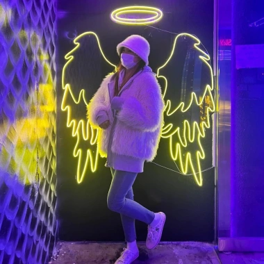 Đèn LED Neon Cánh Thiên Thần 80x30 cm - Nhiều màu, Trang trí quán ăn, bar, tiệc sinh nhật - Giá ưu đãi 1.5 triệu