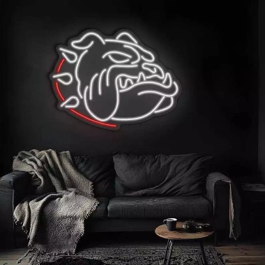 Đèn LED Neon Chó Bull Treo Tường - Kèm Nguồn & Miếng Dán, Giá ưu đãi 429.000 VND