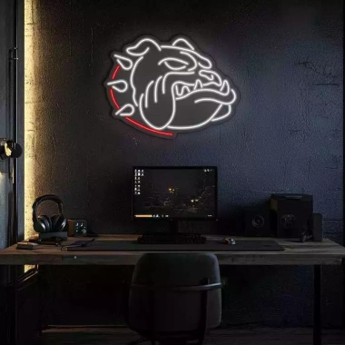 Đèn LED Neon Chó Bull Treo Tường - Kèm Nguồn & Miếng Dán, Giá ưu đãi 429.000 VND