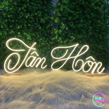 Đèn LED Neon Chữ Tân Hôn 25x75 cm Màu Vàng Nhạt - Trang Trí Đám Cưới Giá 400k 4 Đèn LED Neon Chữ Tân Hôn 25x75 cm Màu Vàng Nhạt - Trang Trí Đám Cưới Giá 400k 4