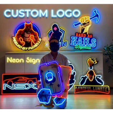 Đèn LED Neon chữ tùy thiết kế nền đen - Trang trí phòng ngủ, giảm giá 20.000₫