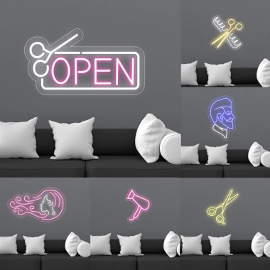 Đèn LED Neon Hair Salon Trang Trí Cửa Hàng, Ánh Sáng Rực Rỡ, Giá Ưu Đãi 145.000₫ 9