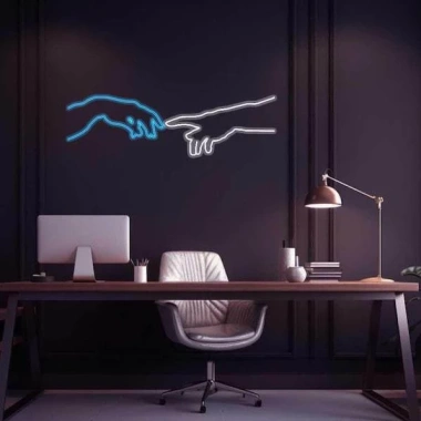 Đèn LED Neon Hình 2 Tay Treo Tường Nhiều Mẫu Kèm Nguồn và Miếng Dán Giá 60.000 VND