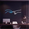 Đèn LED Neon Hình 2 Tay Treo Tường Nhiều Mẫu Kèm Nguồn và Miếng Dán Giá 60.000 VND 5