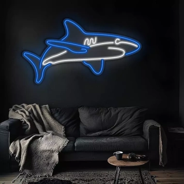 Đèn LED Neon Hình Cá Mập Treo Tường - Nhiều mẫu, kèm nguồn & miếng dán, chỉ 359.000₫