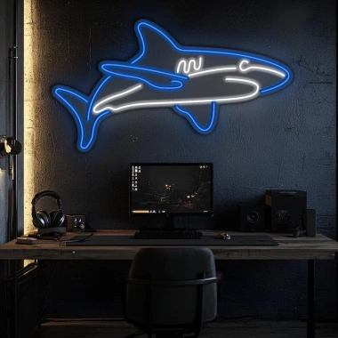 Đèn LED Neon Hình Cá Mập Treo Tường - Nhiều mẫu, kèm nguồn & miếng dán, chỉ 359.000₫