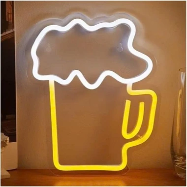 Đèn LED Neon Hình Cốc Bia - Trang Trí Quán Bar, Quán Ăn, Phòng Ngủ, Giá 165k