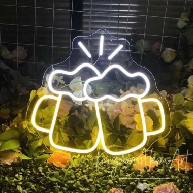 Đèn LED Neon Hình Cốc Bia - Trang Trí Quán Bar, Quán Ăn, Phòng Ngủ, Giá 165k