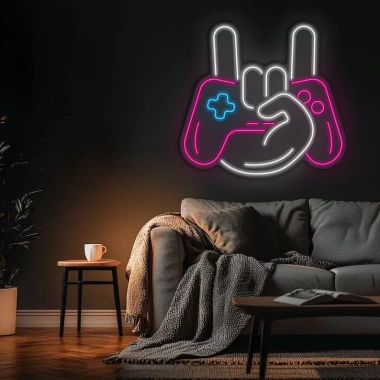 Đèn LED Neon Hình Game Pad treo tường Nhiều mẫu kèm nguồn và miếng dán chỉ 369k