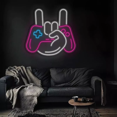 Đèn LED Neon Hình Game Pad treo tường Nhiều mẫu kèm nguồn và miếng dán chỉ 369k