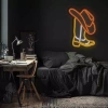 Đèn LED Neon Hình Giày Mũ Cao Bồi Treo Tường Nhiều Mẫu Kèm Nguồn & Miếng Dán 5