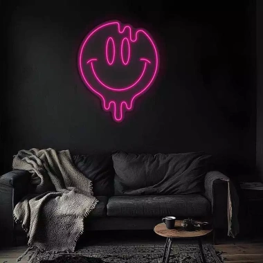 Đèn LED Neon Hình Mặt Cười Treo Tường - Nhiều Mẫu, Kèm Nguồn & Miếng Dán, 70.000₫
