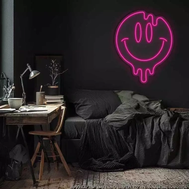 Đèn LED Neon Hình Mặt Cười Treo Tường - Nhiều Mẫu, Kèm Nguồn & Miếng Dán, 70.000₫