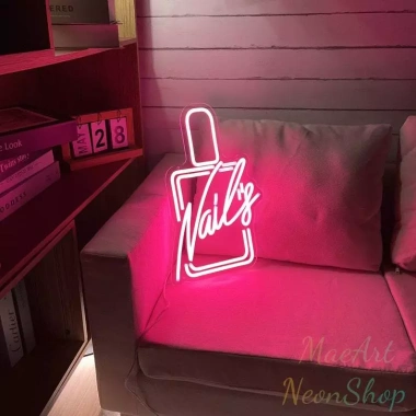 Đèn LED Neon Hình Nail Treo Tường - Nhiều Mẫu, Kèm Nguồn & Miếng Dán, Chỉ 80.000₫