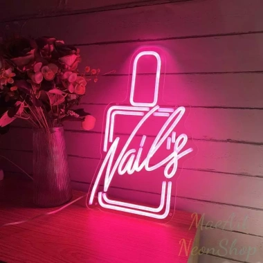 Đèn LED Neon Hình Nail Treo Tường - Nhiều Mẫu, Kèm Nguồn & Miếng Dán, Chỉ 80.000₫