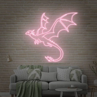 Đèn LED Neon Hình Rồng Treo Tường - Nhiều mẫu, kèm nguồn & miếng dán, giá 459.000₫