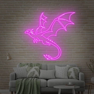 Đèn LED Neon Hình Rồng Treo Tường - Nhiều mẫu, kèm nguồn & miếng dán, giá 459.000₫